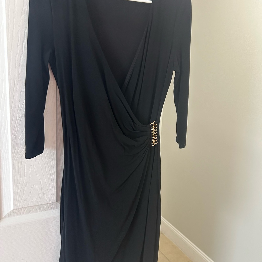 Elegant Black Wrap Dress